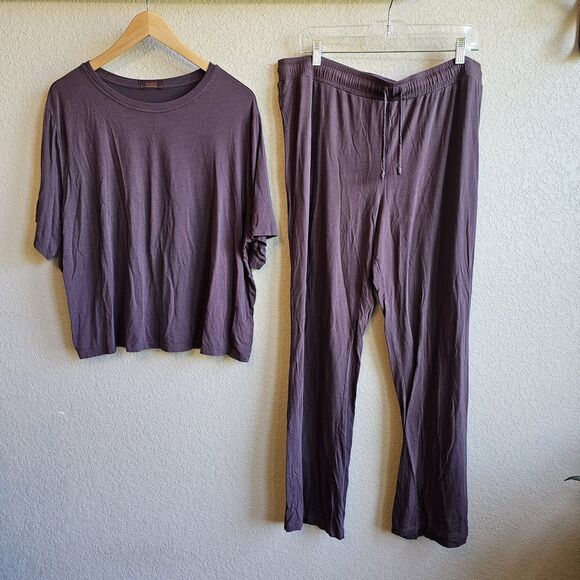 Nuuds 2pc Pajamas Set Coffee Brown XXL MSRP $88 - Picture 5 of 8